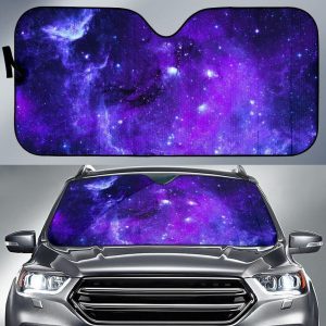 Purple Stars Nebula Galaxy Car Auto Sun Shade