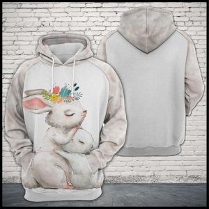 Rabbit Family 3D Printed Hoodie/Zipper Hoodie