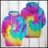 Rabbit Tie Dye 3D Printed Hoodie/Zipper Hoodie