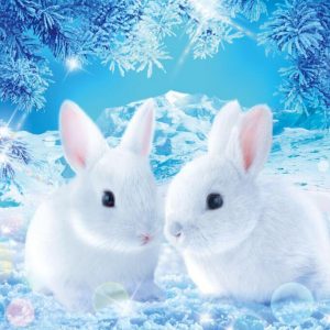 Rabbits Awaiting Spring Jigsaw Puzzle Set