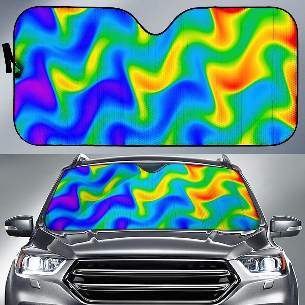 Rainbow Psychedelic Car Auto Sun Shade Rainbow Psychedelic Car Auto Sun Shade
