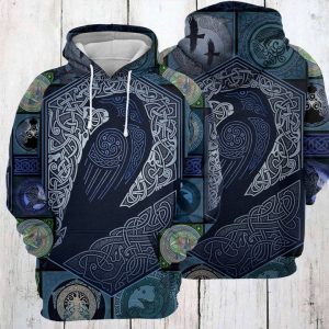 Raven Viking 3D Printed Hoodie/Zipper Hoodie