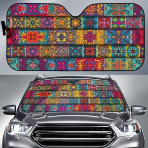 Rectangle Mandala Bohemian Car Auto Sun Shade