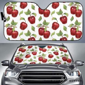 Red Apples Pattern Car Auto Sun Shade