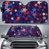 Red Blue Star Pattern Car Auto Sun Shade