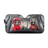 Red Hoodie Chartreux Cats Car Auto Sun Shade