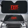 Red Led Exit Sign Board Car Auto Sun Shade