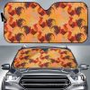 Red Rooster Chicken Cock Pattern Car Auto Sun Shade