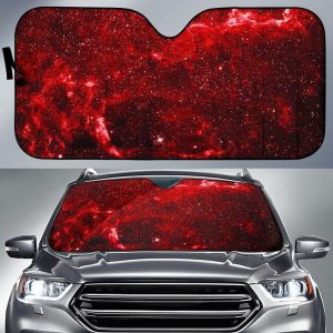Red Stardust Universe Galaxy Car Auto Sun Shade