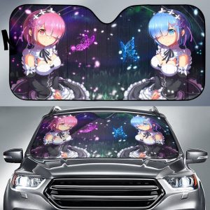 Rem And Ram Re:Zero Animes Car Auto Sun Shade