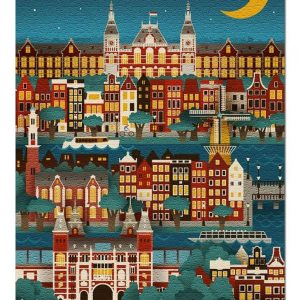 Retro Amsterdam Jigsaw Puzzle Set
