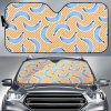 Retro Blue Banana Car Auto Sun Shade