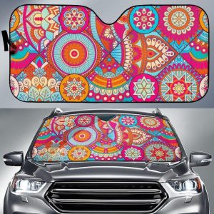Retro Bohemian Mandala Car Auto Sun Shade
