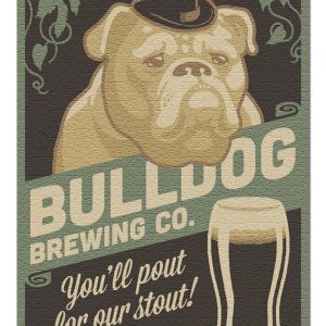 Retro Bulldog, Beer Jigsaw Puzzle Set