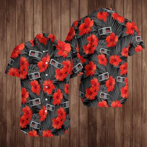 Retro Game Gampad Hawaiian Shirt Summer Button Up