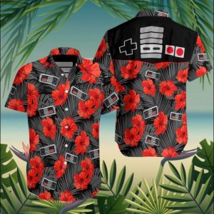 Retro Gamepad Hawaiian Shirt Summer Button Up