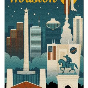 Retro Houston Jigsaw Puzzle Set
