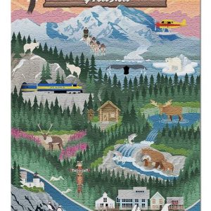 Retro Juneau, Alaska Jigsaw Puzzle Set