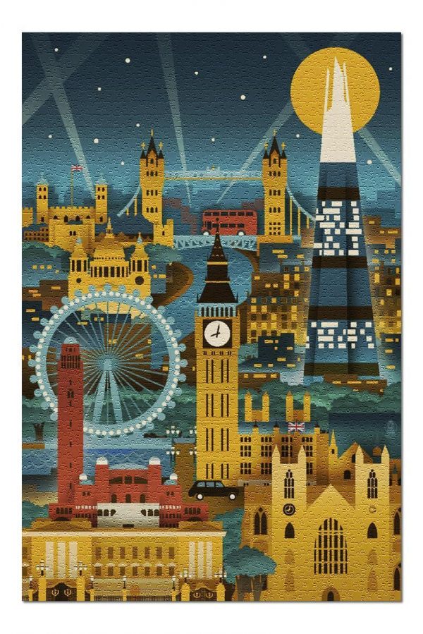 Retro London Jigsaw Puzzle Set