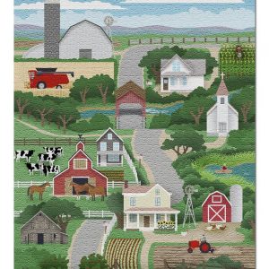 Retro Nebraska Countryside Jigsaw Puzzle Set