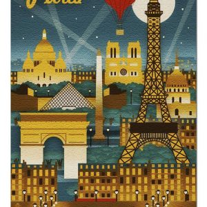 Retro Paris Jigsaw Puzzle Set