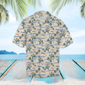 Retro Tropical Island Hawaiian Shirt Summer Button Up