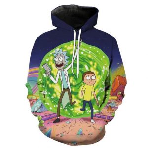 Rick And Morty 3D Printed Hoodie/Zipper Hoodie