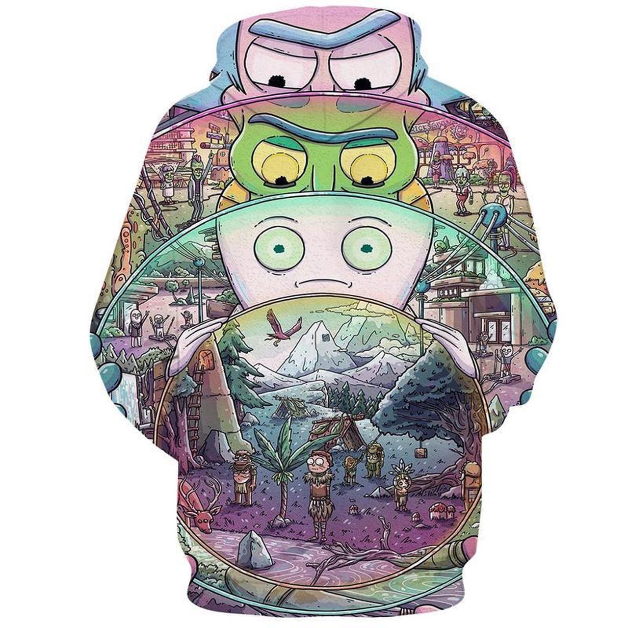 Rick And Morty 3D Printed Hoodie/Zipper Hoodie Rick And Morty 3D Printed Hoodie/Zipper Hoodie
