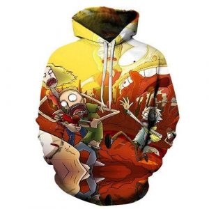 Rick And Morty 3D Printed Hoodie/Zipper Hoodie