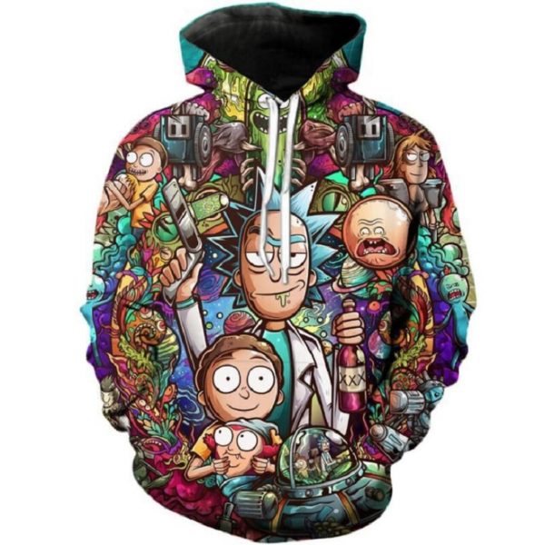 Rick And Morty 3D Printed Hoodie/Zipper Hoodie