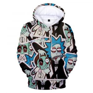 Rick And Morty 3D Printed Hoodie/Zipper Hoodie