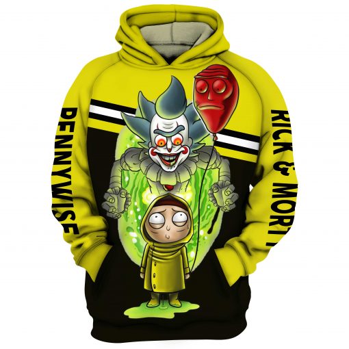 Rick And Morty And Pennywise It 3D Printed Hoodie/Zipper Hoodie