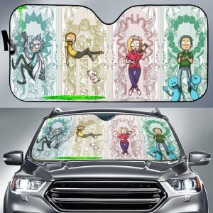 Rick And Morty Characters Toon Car Auto Sun Shade
