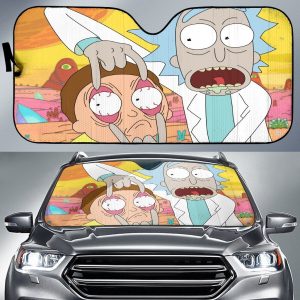 Rick And Morty Funny Car Auto Sun Shade