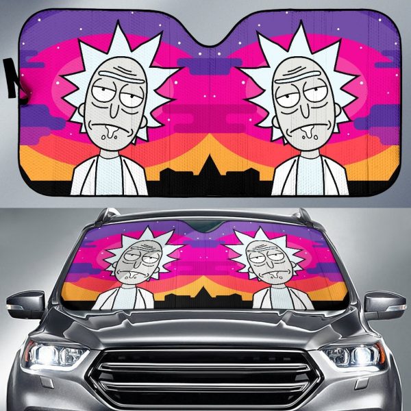 Rick And Morty Funny Face Rick Car Auto Sun Shade