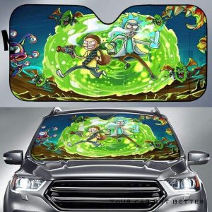 Rick And Morty In Another Dimension Car Auto Sun Shade