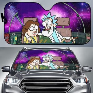 Rick And Morty Space Car Auto Sun Shade