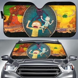 Rick And Morty Stranger Things Car Auto Sun Shade