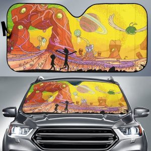 Rick And Mortys Car Auto Sun Shade