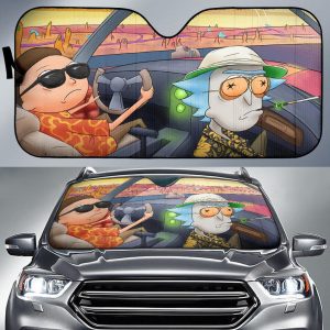 Rick Morty Cartoon Vacation Car Auto Sun Shade