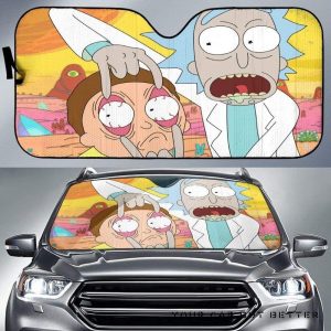 Rick Morty Funny Car Auto Sun Shade