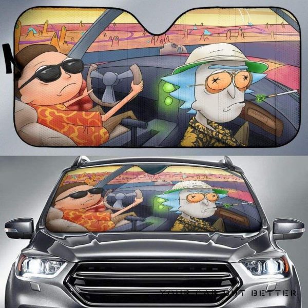 Rick Morty Toon Vacation Car Auto Sun Shade