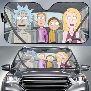 Rick Nake In Funny Rick And Morty Car Auto Sun Shade