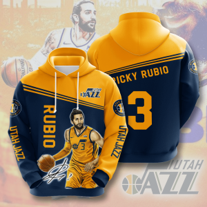 Ricky Rubio Utah Jazz 3D Printed Hoodie/Zipper Hoodie