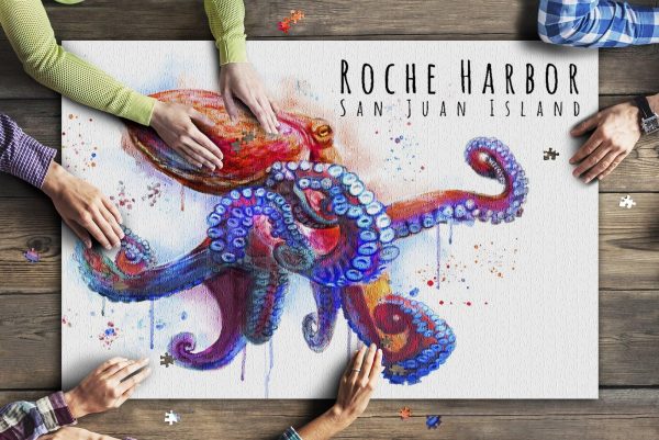 Roche Harbor, Washington Octopus Jigsaw Puzzle Set