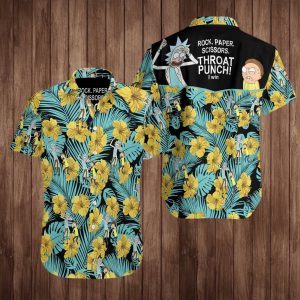 Rock Paper Scissors Hawaiian Shirt Summer Button Up