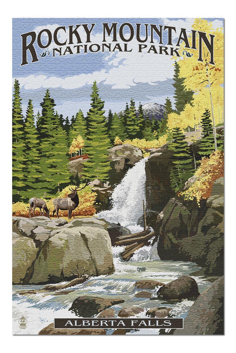 Rocky Mountain National Park Alberta Falls Jigsaw Puzzle Set Rocky Mountain National Park Alberta Falls Jigsaw Puzzle Set