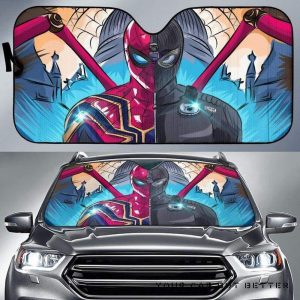 Ron Spider Stealth Suit Spider man Far From Home Car Auto Sun Shade