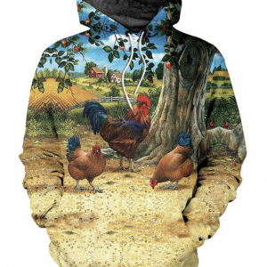 Rooster 3D Printed Hoodie/Zipper Hoodie
