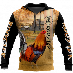 Rooster 3D Printed Hoodie/Zipper Hoodie